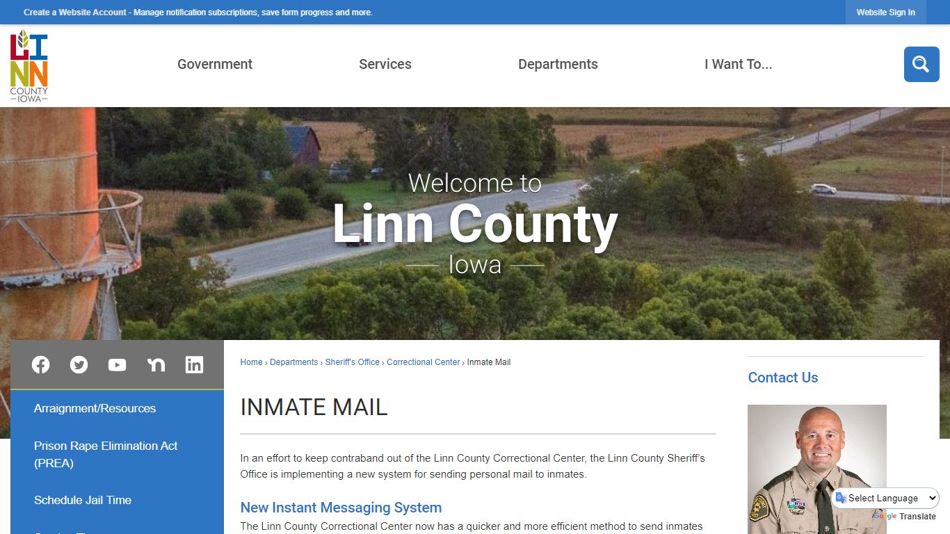 Inmate Mail | Linn County, IA - Official Website
